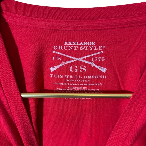 Grunt Style Red Patriotic Graphic Tee - Picture 2 of 3